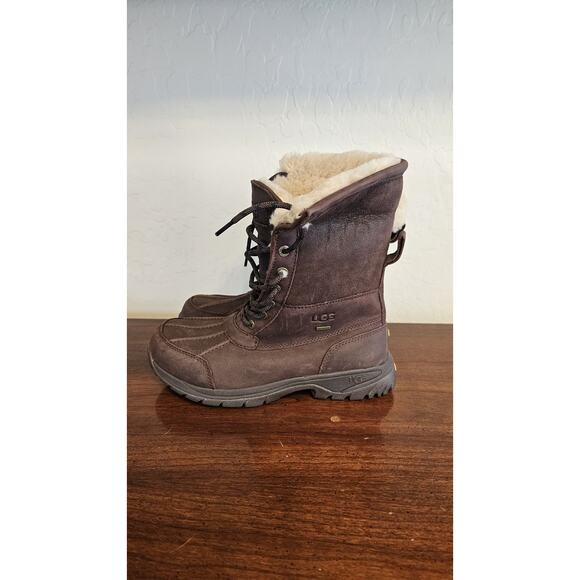UGG Men's Butte Waterproof Boot Size 7 Burnt Cedar New - Picture 3 of 4